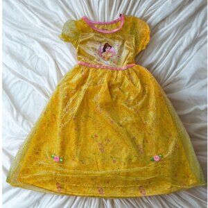 NEW Disney Princess Belle Short Sleeve Nightgown Pajama Size 4